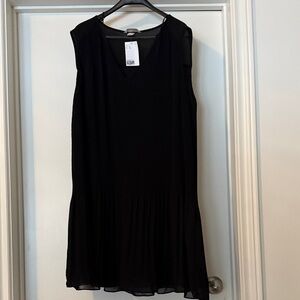 H&M Black Sleeveless pleated  Mini Dress